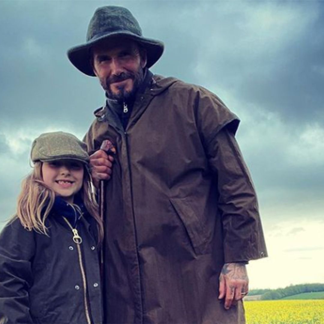 David Beckham dotes on daughter Harper as they enjoy lavish holiday together