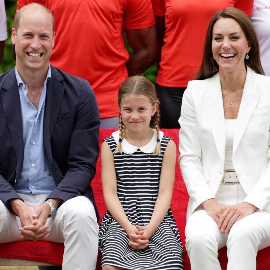 Prince William FLIES Princess Charlotte to Commonwealth Games - watch him land helicopter