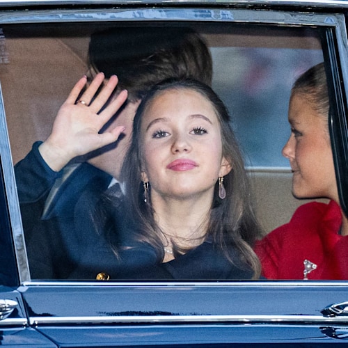 Princess Mary of Denmark's twins joke around on first day of school ...