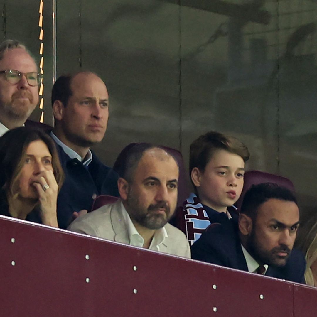 Prince William treats Prince George to a night at the football as Easter holidays come to an end