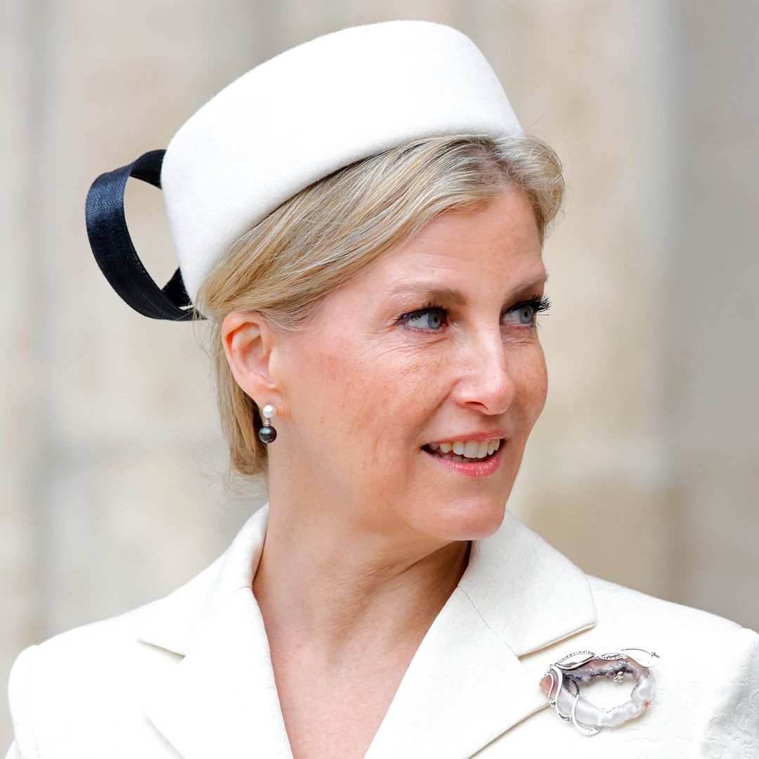 Duchess Sophie wows in smart dress and most spectacular headpiece