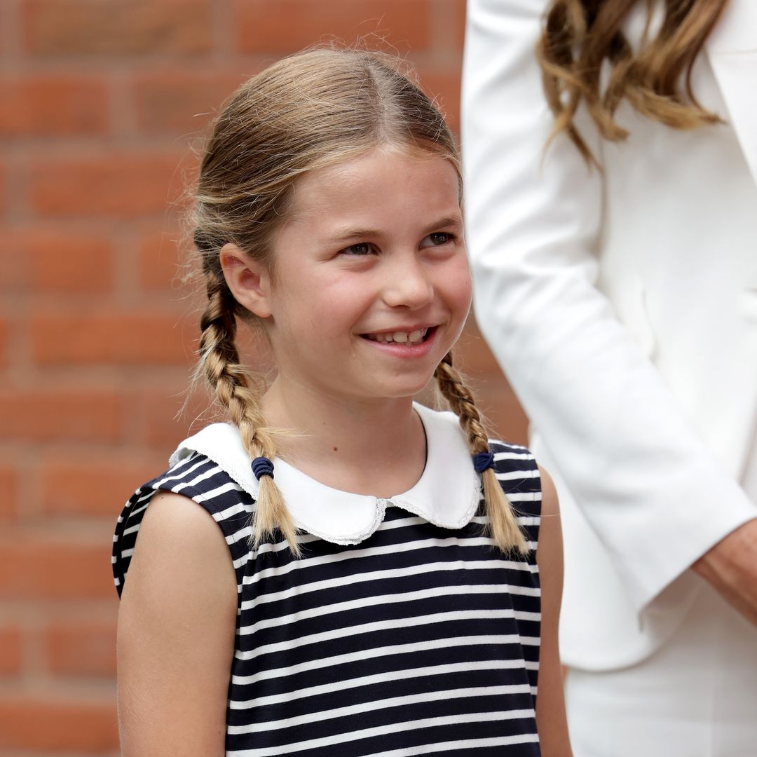 Princess Charlotte is adorable in floral dress and lighter hair