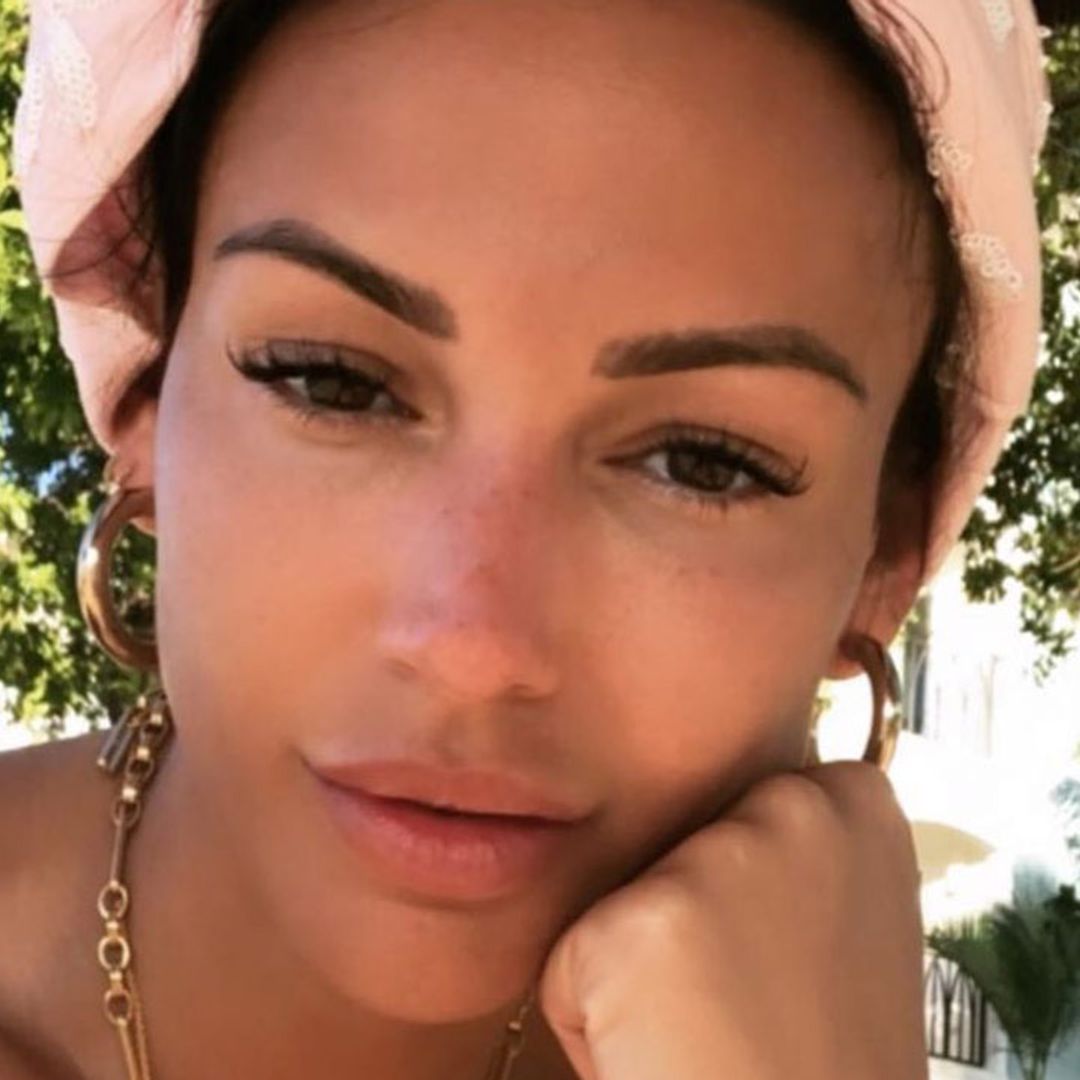 Michelle Keegan shows off her toned abs in a tiny Melissa Odabash bikini
