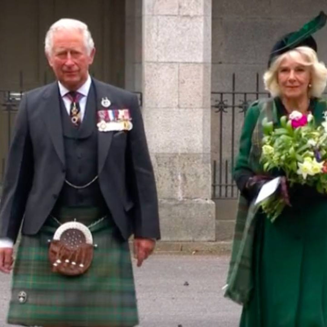 Prince Charles and Camilla lead two-minute silence to mark VE Day