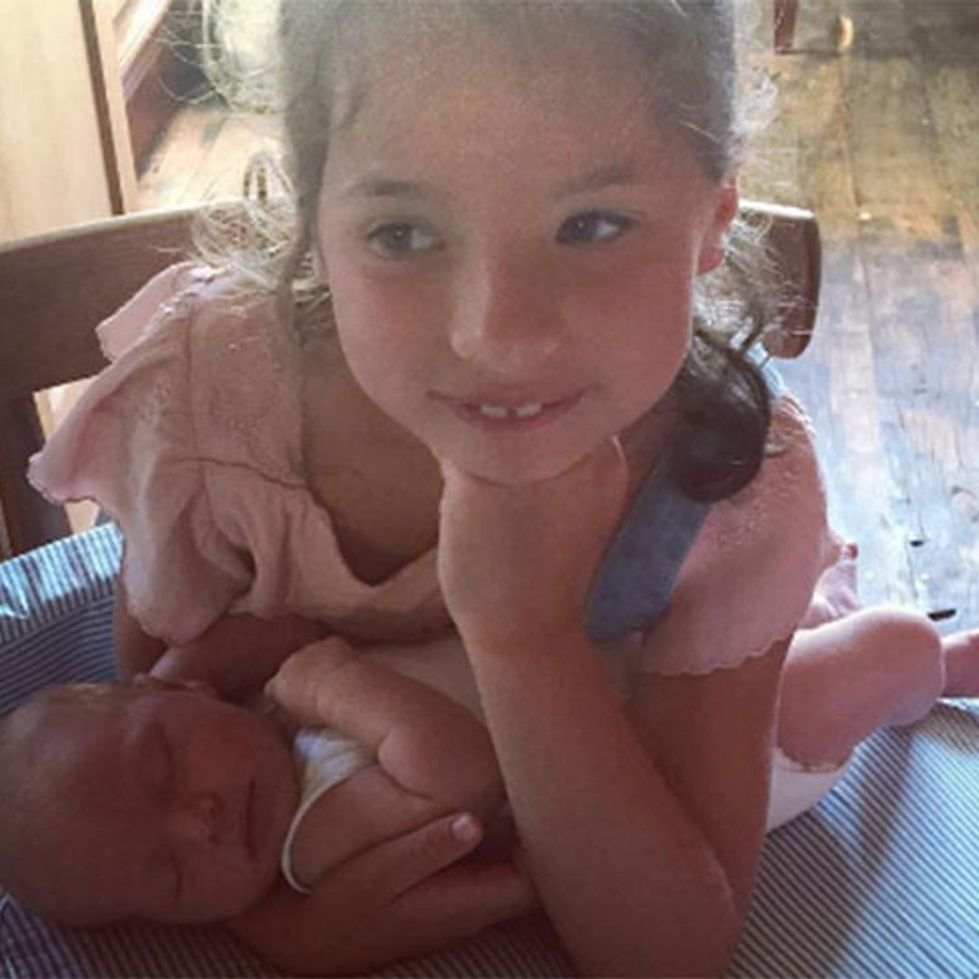 Jools Oliver shares sweet snap of daughter Petal bathing baby River Rocket