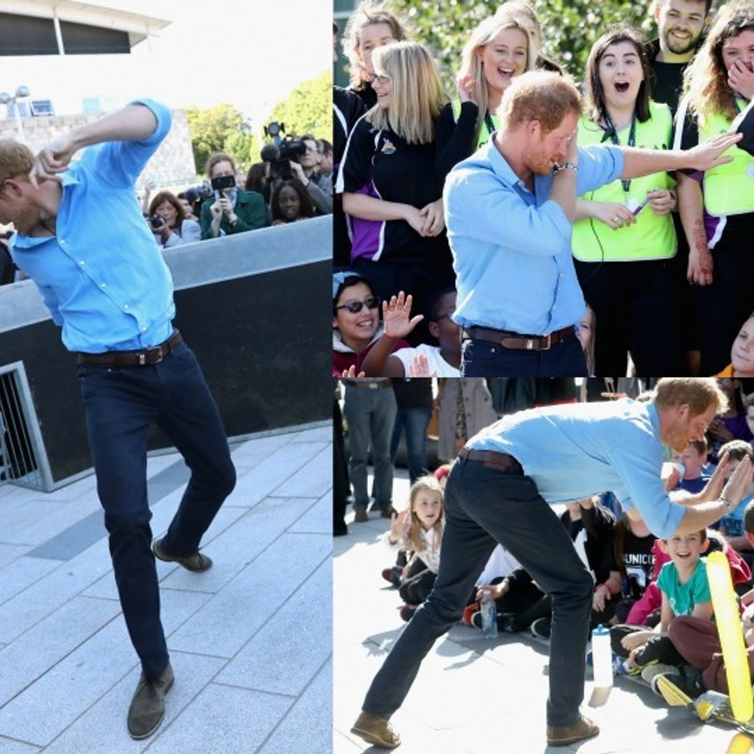Prince Harry shows off his dance moves and soccer skills: All the best pics from his day in Scotland