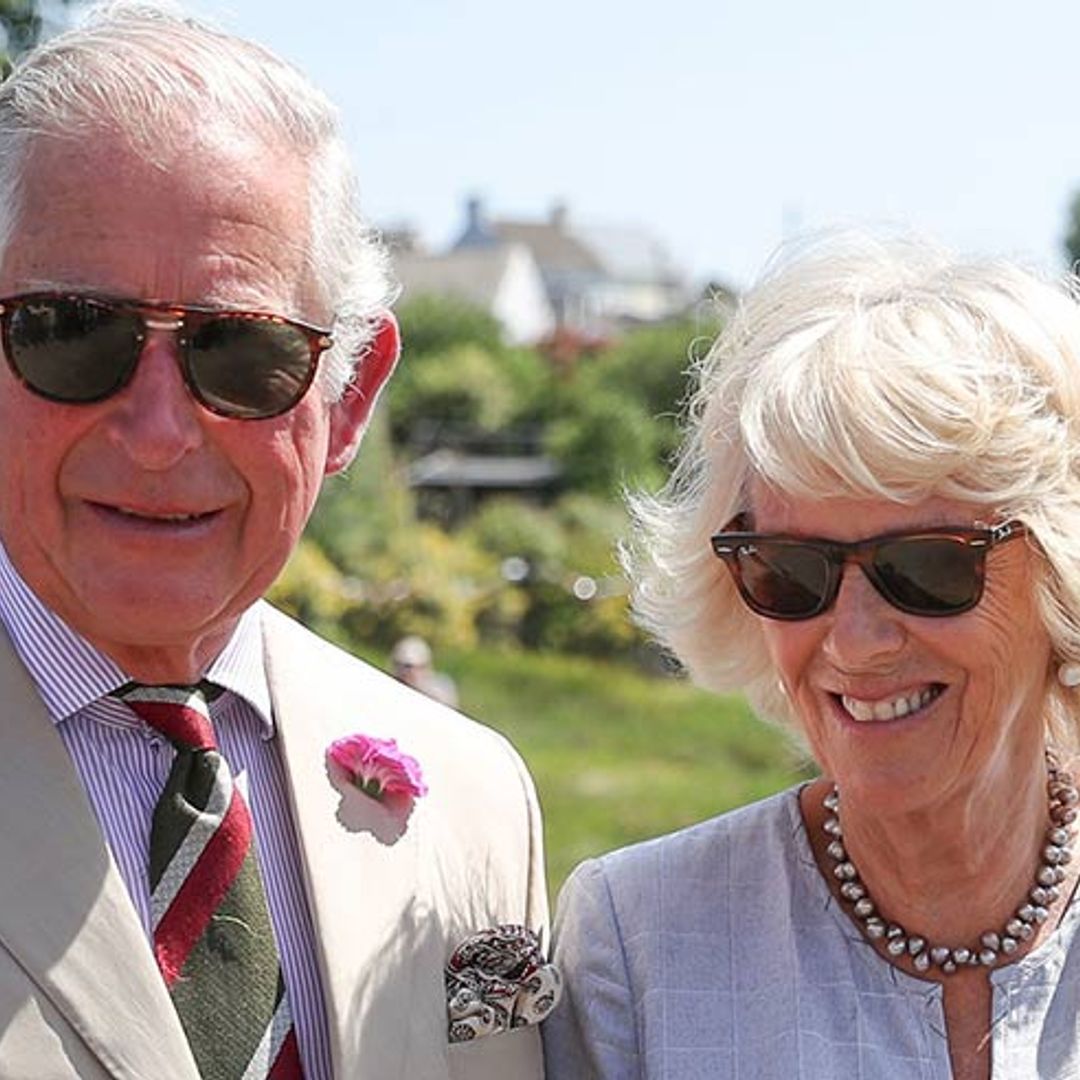 The Duchess of Cornwall glams up in paisley print at a reception at Buckingham Palace