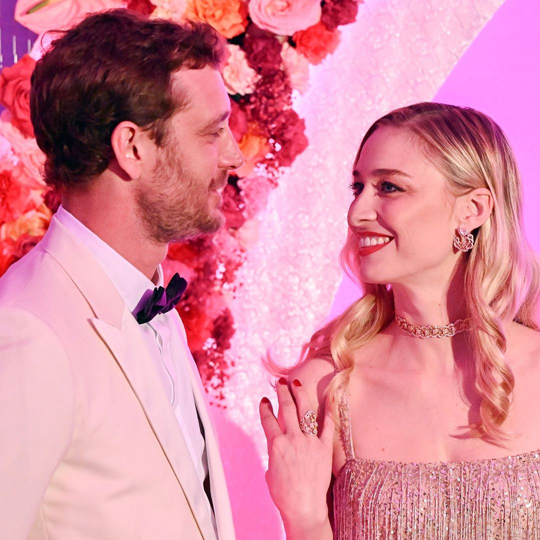 Beatrice Borromeo is a golden goddess in shimmering Dior gown