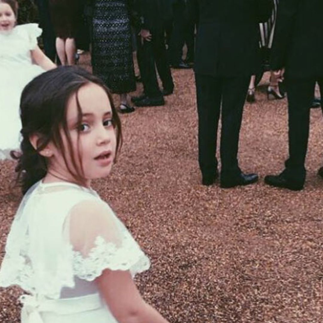 Harper Beckham is adorable as a flower girl for her uncle's wedding: see photos