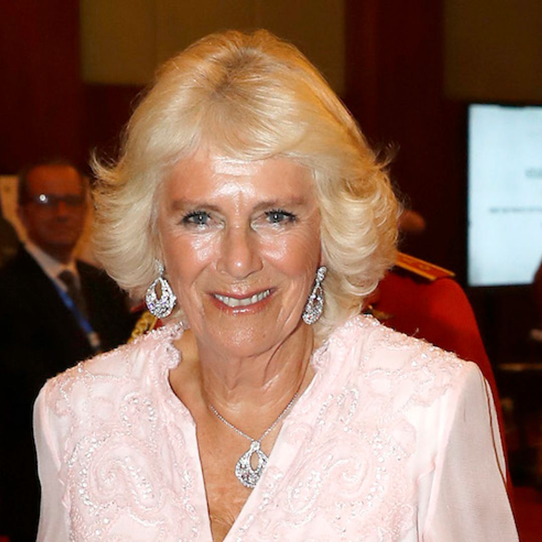 Duchess Camilla is pretty in pastels in glamorous gown for Ghana state dinner