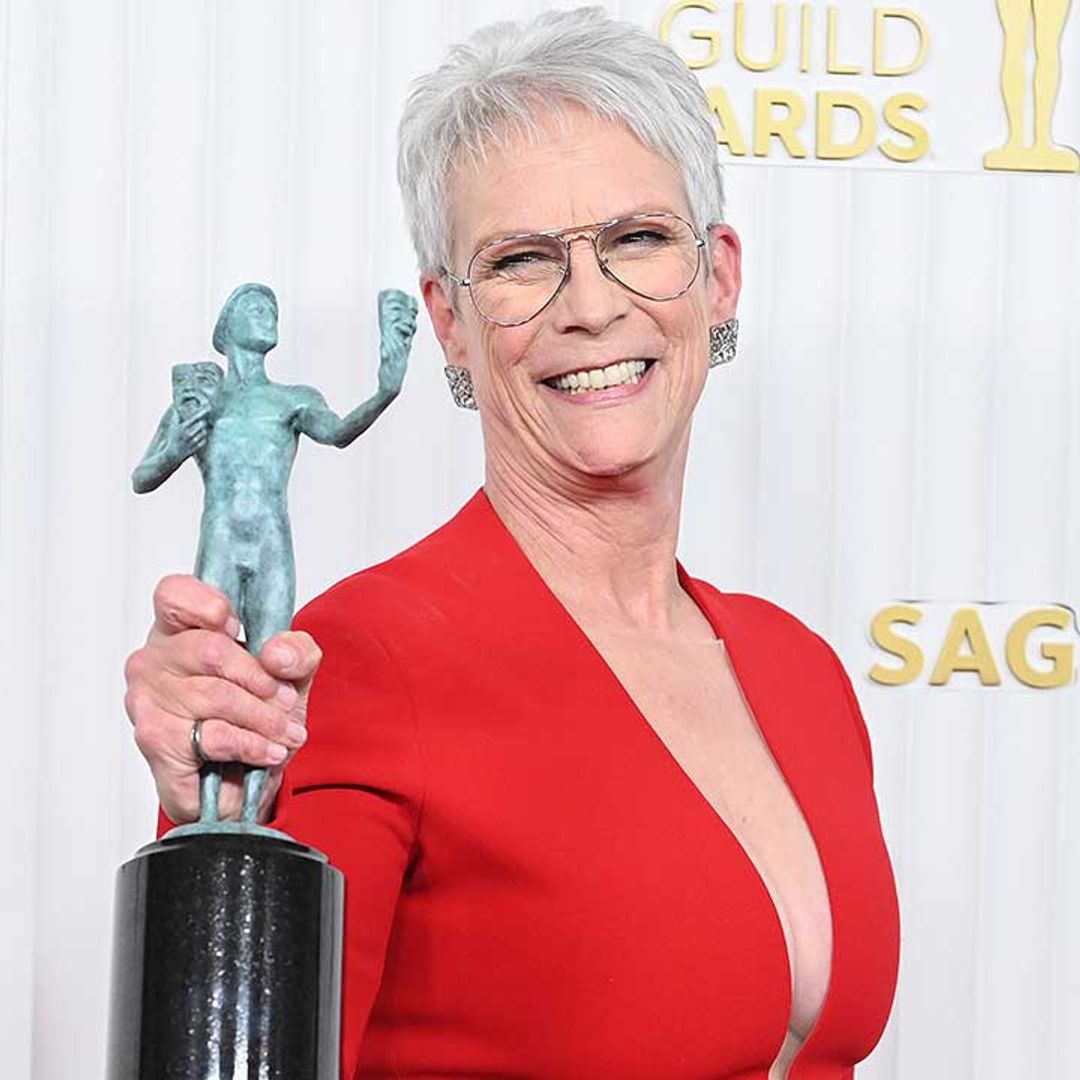 Jamie Lee Curtis wows in plunging red dress at SAG awards