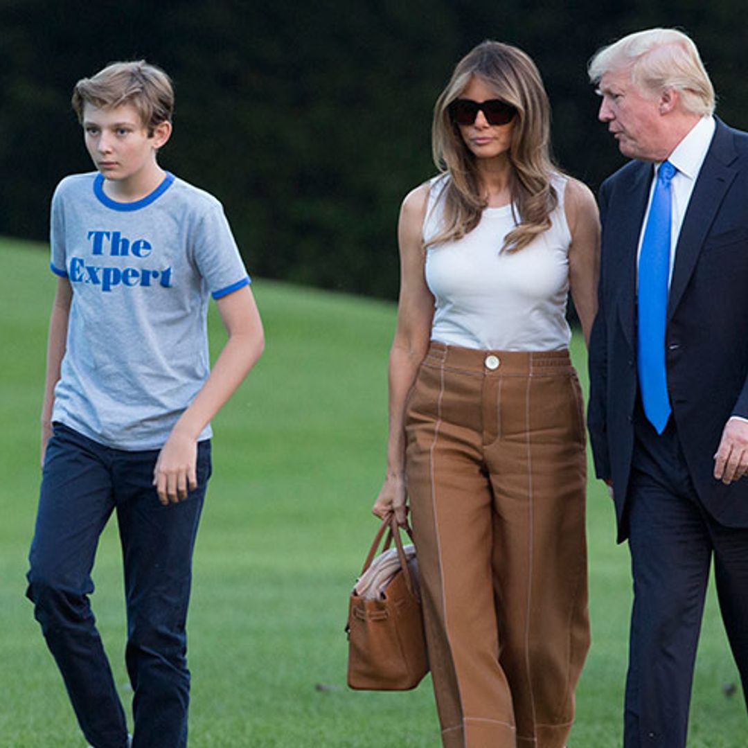 Melania Trump wears £695 Bally trousers as she moves into White House
