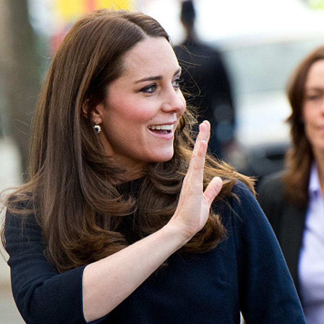 Kate Middleton shows off prominent baby bump at first 2015 engagement