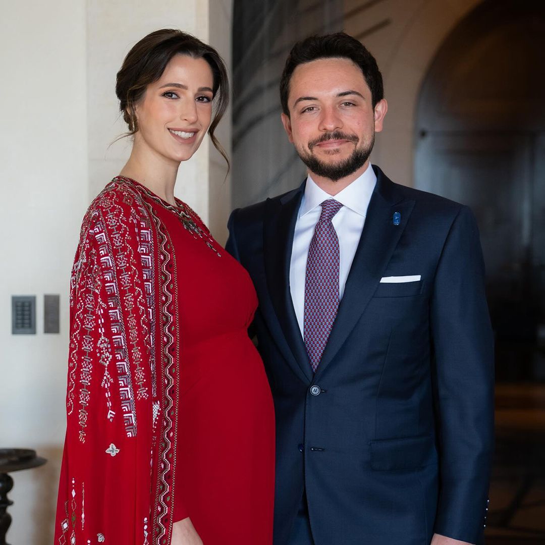 Princess Rajwa's baby bump evolution as she prepares to welcome first child with Prince Hussein