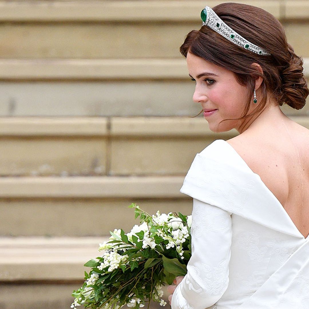 Princess Eugenie is every inch the striking bride in never-before-seen wedding photo