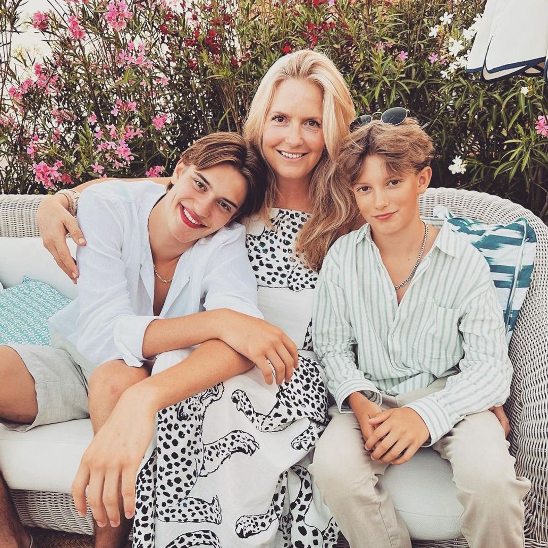 Penny Lancaster shares rare photo of dapper sons Alastair and Aiden as they mark huge milestone