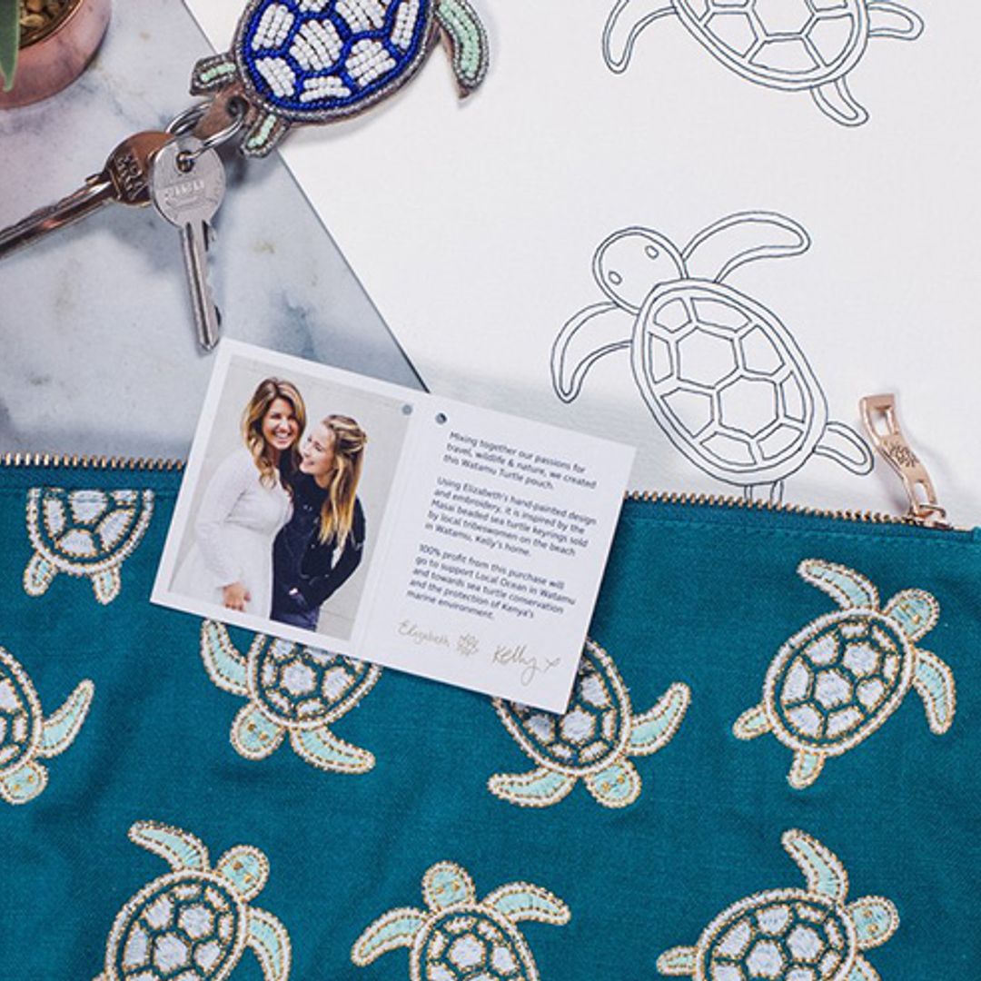 HFM columnist Kelly Eastwood launches 'Watamu Turtle Pouch' with Elizabeth Scarlett