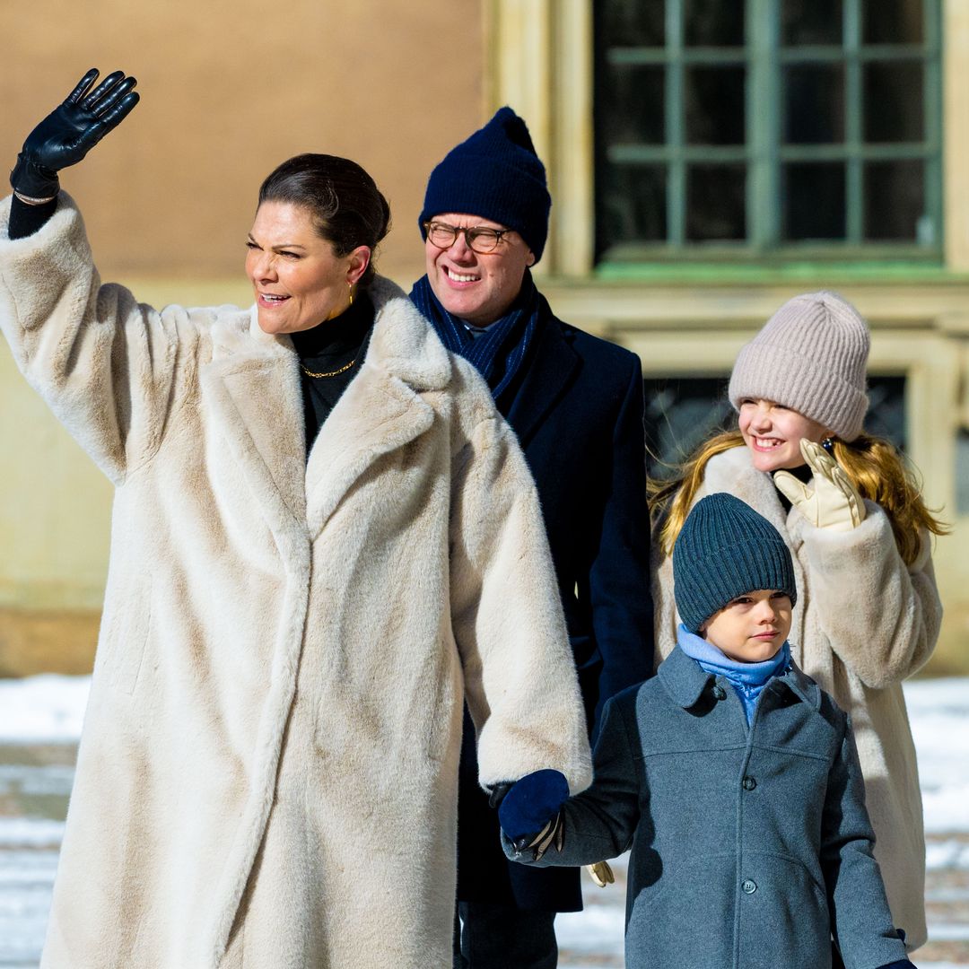 Crown Princess Victoria's two children look adorable in new photos from ski trip