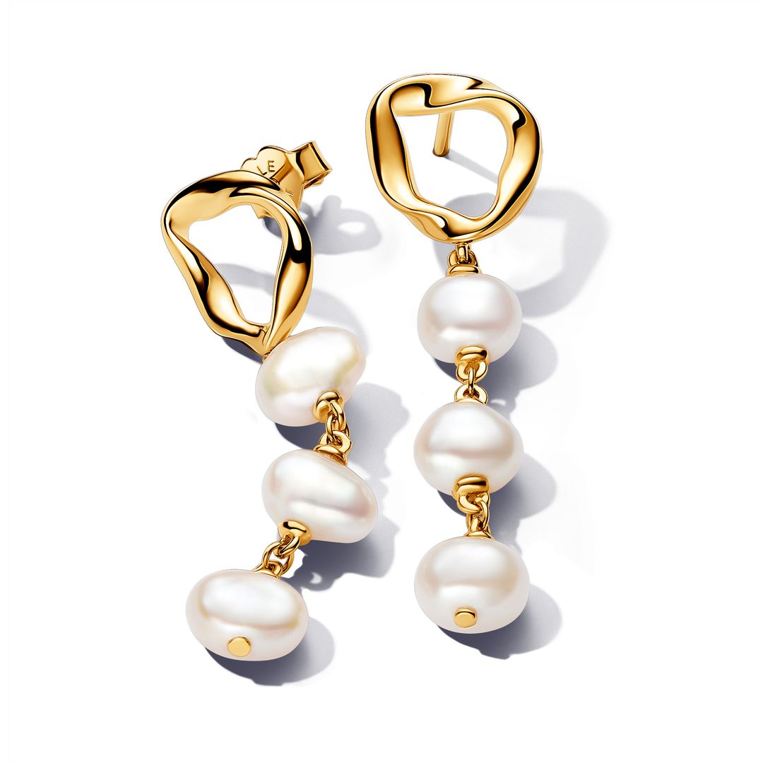 Baroque Treated Freshwater Cultured Pearls Drop Earrings