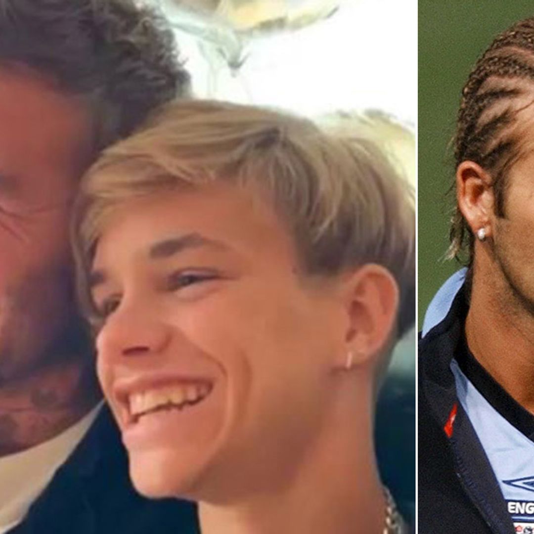 Romeo Beckham rocks dad David's iconic braided hairstyle - see photo