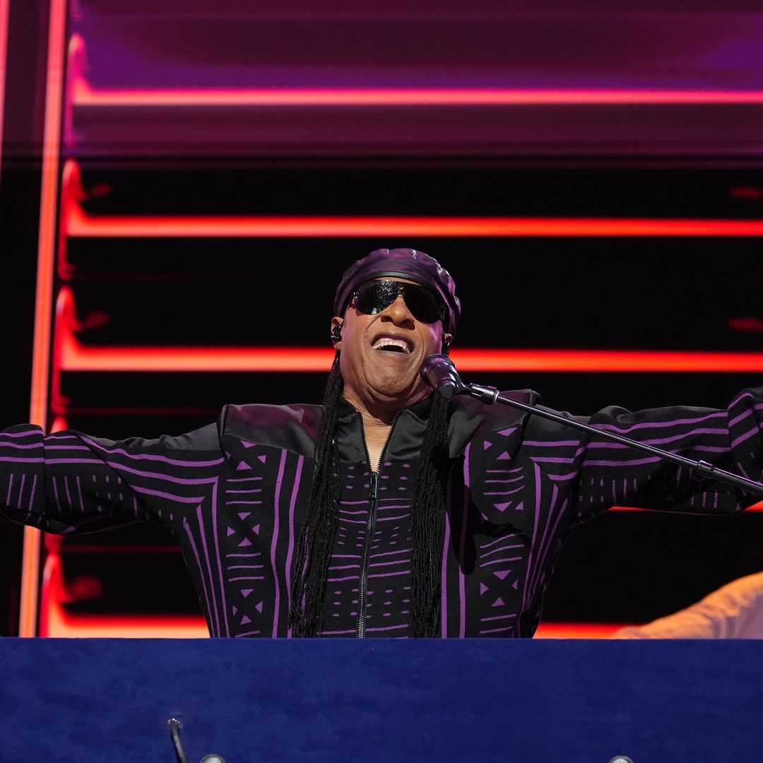 Musician Stevie Wonder performs on stage during the third day of the Democratic National Convention at the United Center on August 21, 2024 in Chicago, Illinois. Delegates, politicians, and Democratic Party supporters are in Chicago for the convention, concluding with current Vice President Kamala Harris accepting her party's presidential nomination. The DNC takes place from August 19-22.