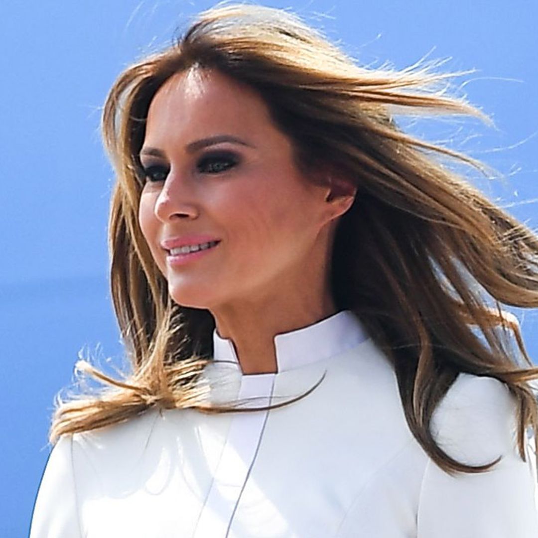 Melania Trump steps out in a chic white jumpsuit on state visit to India
