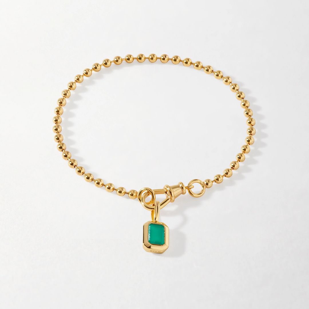 edge of ember gold bracelet with birthstone
