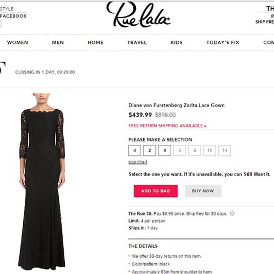 Duchess Kate's lace gown goes back on sale