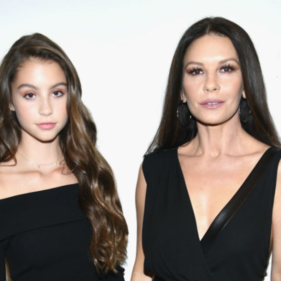 Catherine Zeta-Jones makes rare appearance with lookalike daughter Carys at NYFW