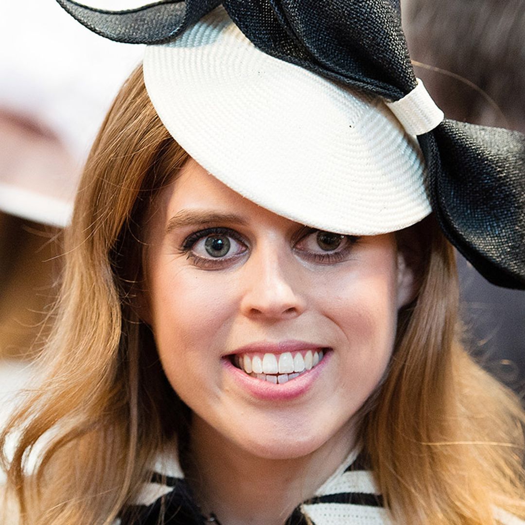 Princess Beatrice dazzles in silky belted dress and heels