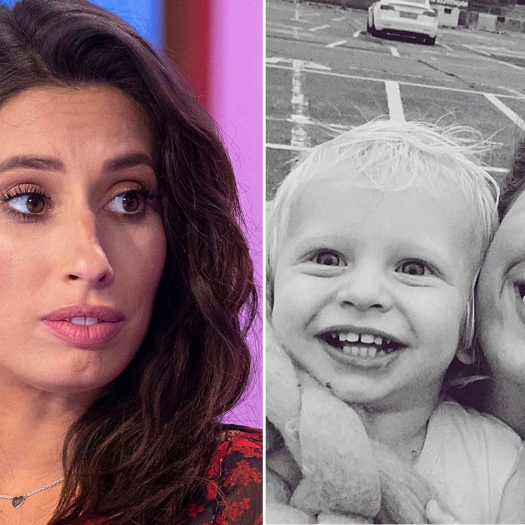 Stacey Solomon forced to defend son Rex's smiley photos