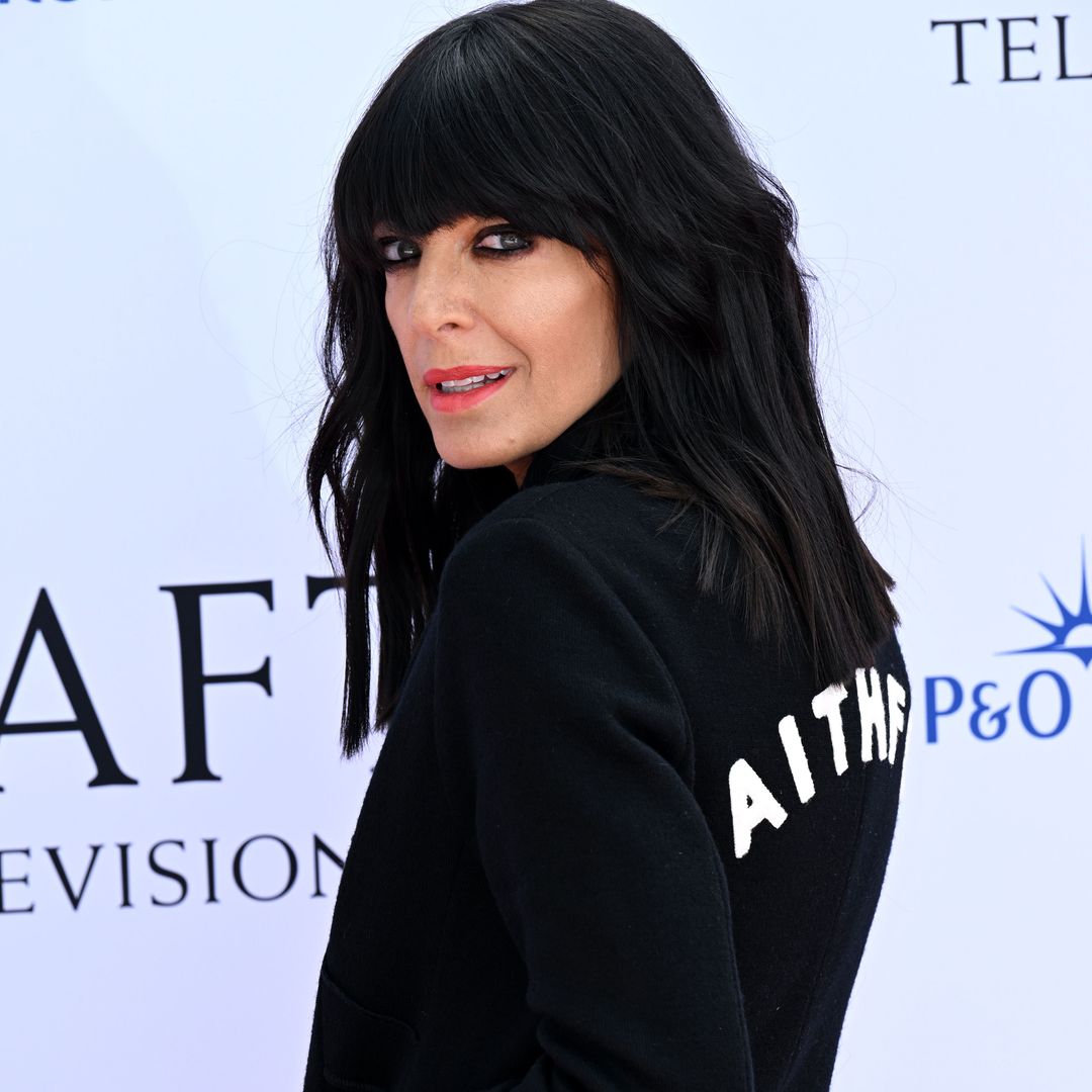Fringeless Claudia Winkleman looks unrecognisable with blonde curls in unearthed photo