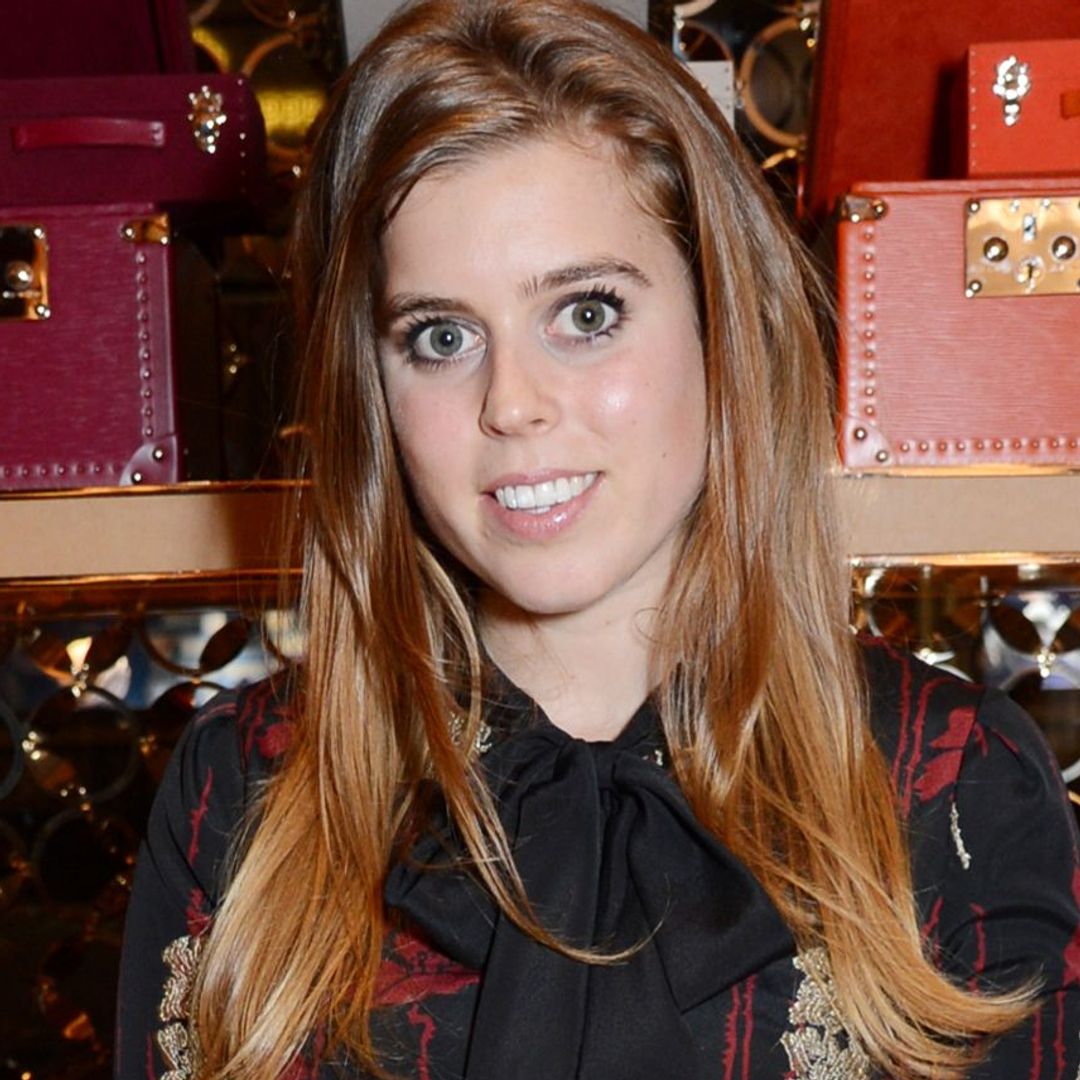 Princess Beatrice is a vision in bump-skimming dress and skyscraper heels