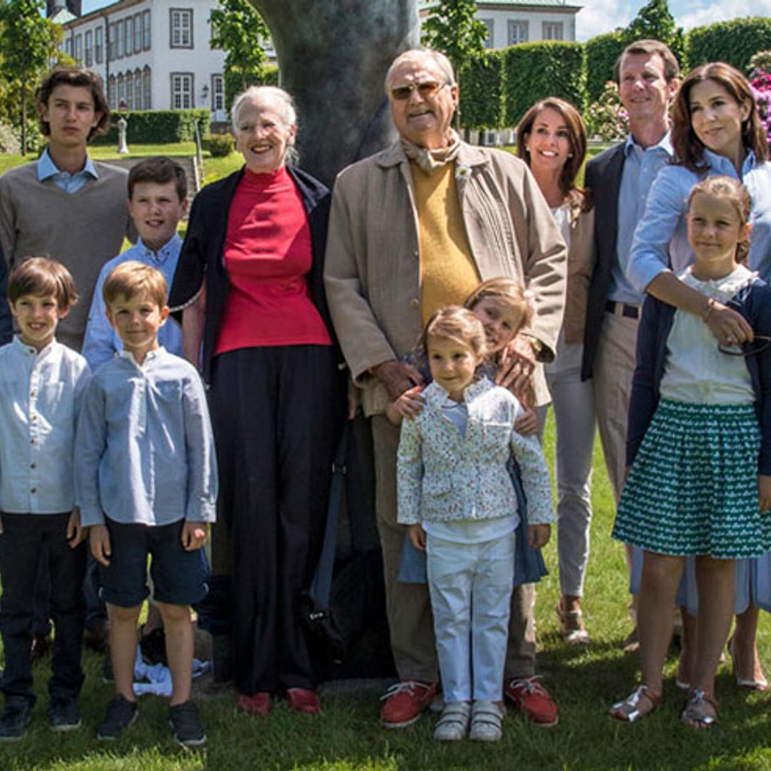 Queen Margrethe and Prince Henrik celebrate upcoming 50th wedding anniversary with their 8 grandchildren