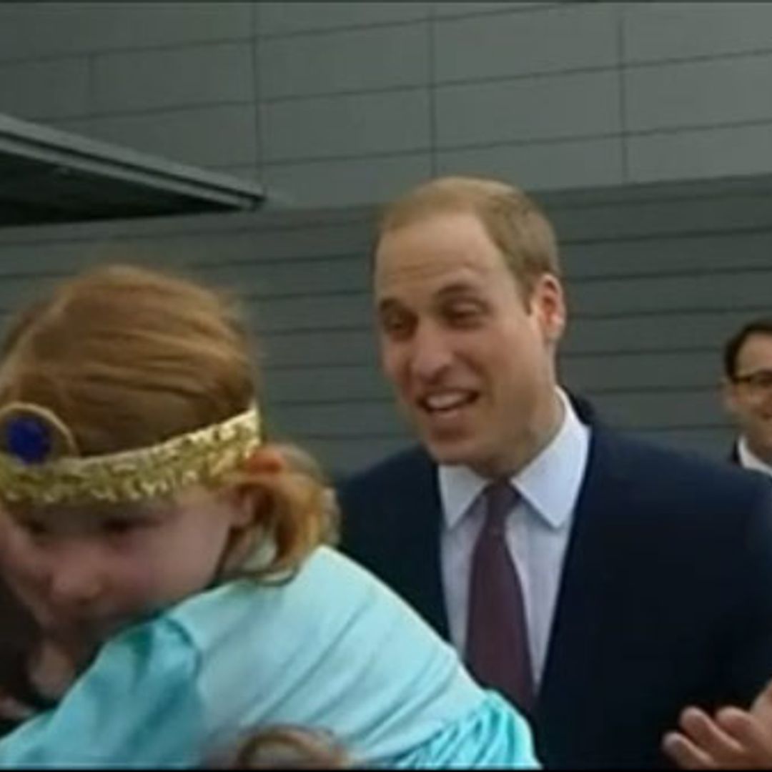 Prince William's kiss spurned by adorable four-year-old girl