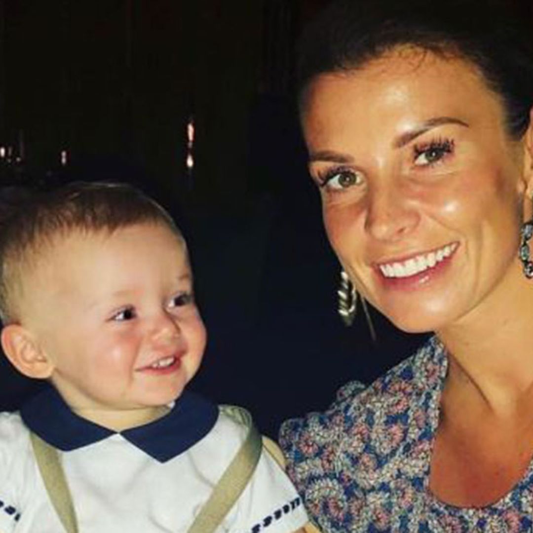 Coleen Rooney enjoys festive day out with youngest son Cass