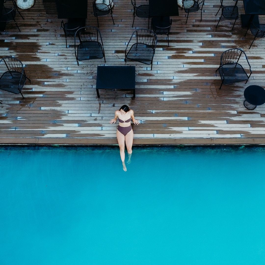 A woman relaxing at the Terme di Saturnia Natural SPA & Golf Resort