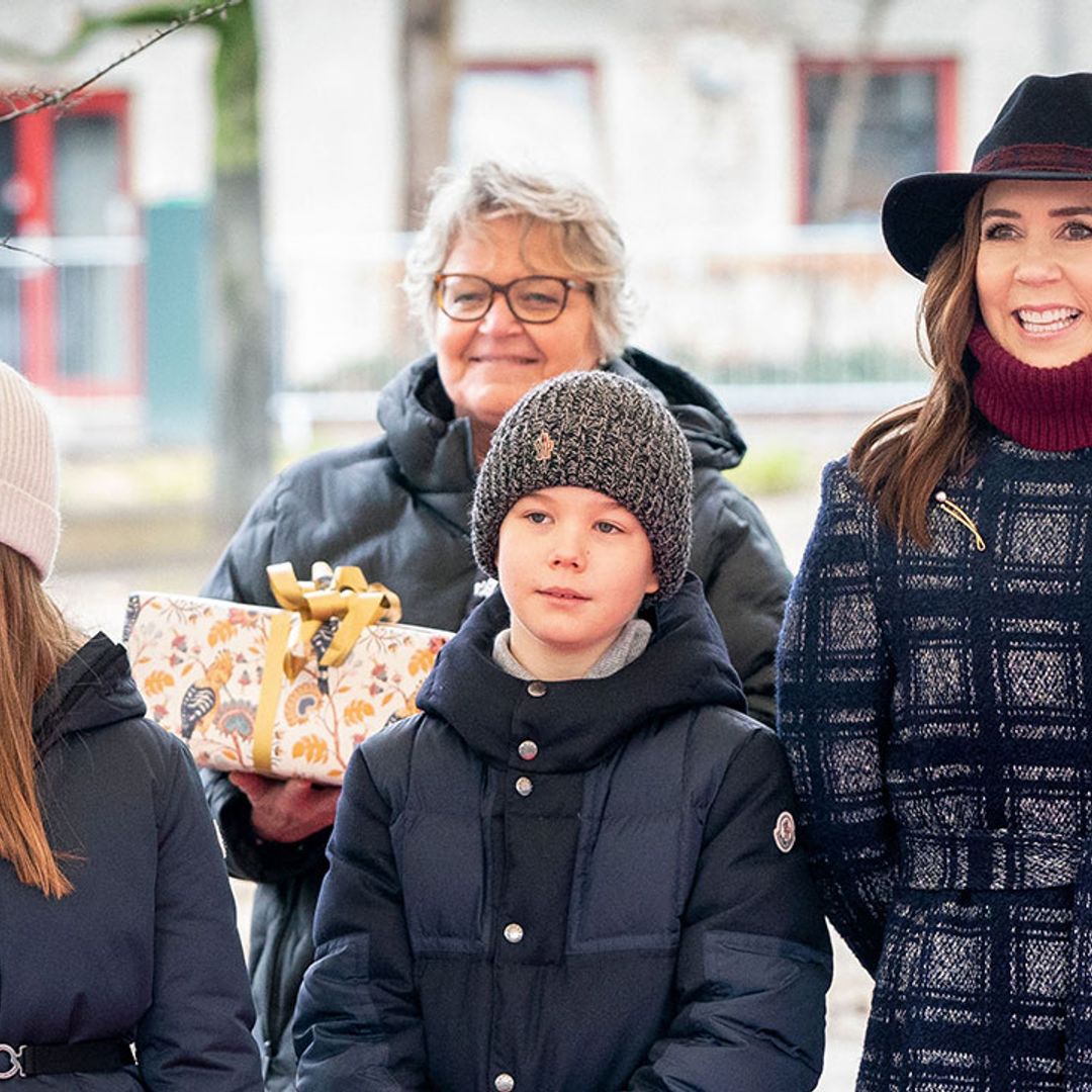 Crown Princess Mary enjoys family outing at the zoo with Prince Vincent and Princess Josephine