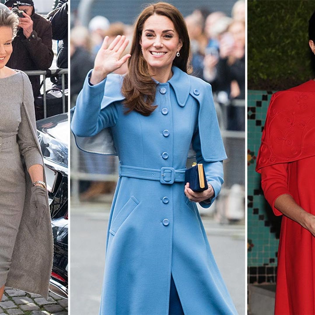 The caped crusaders! Kate Middleton, Meghan Markle and more rocking chic capes