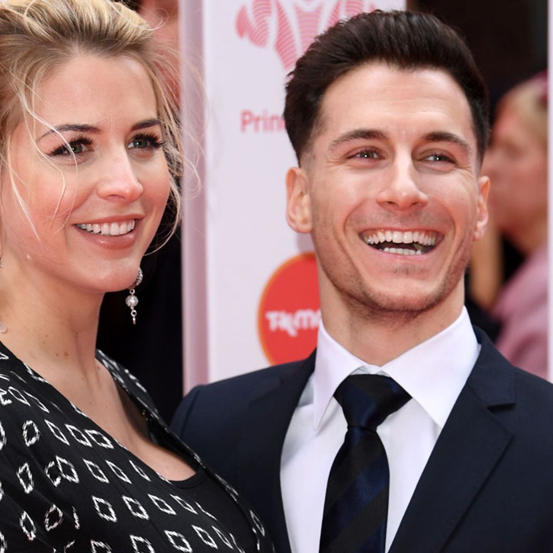 Gemma Atkinson introduces her baby bump to Prince Charles