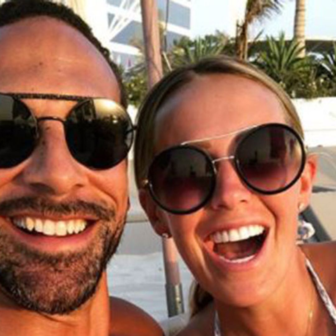 Rio Ferdinand and Kate Wright look smitten in fun holiday snaps