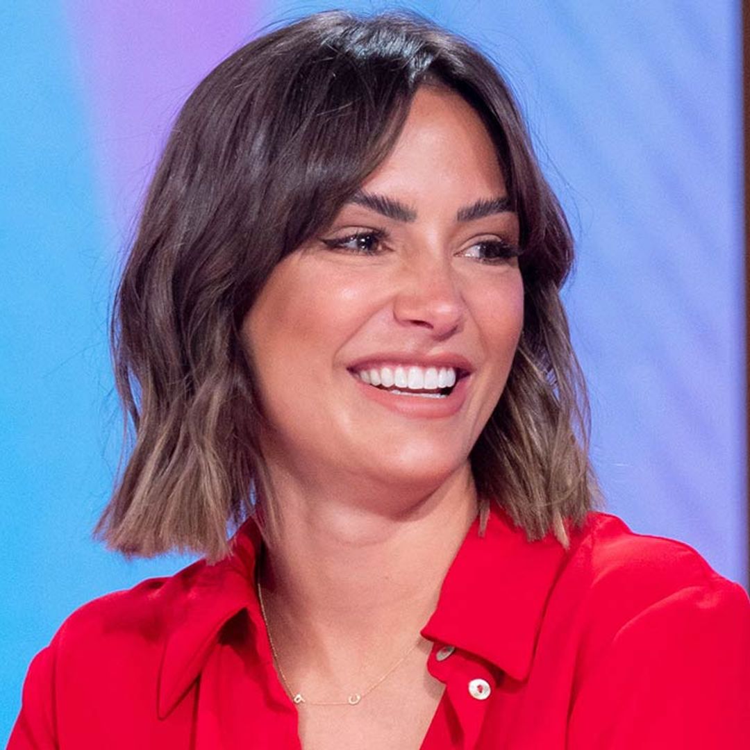 Frankie Bridge wows in striking Mango dress - and the most amazing thigh-high boots