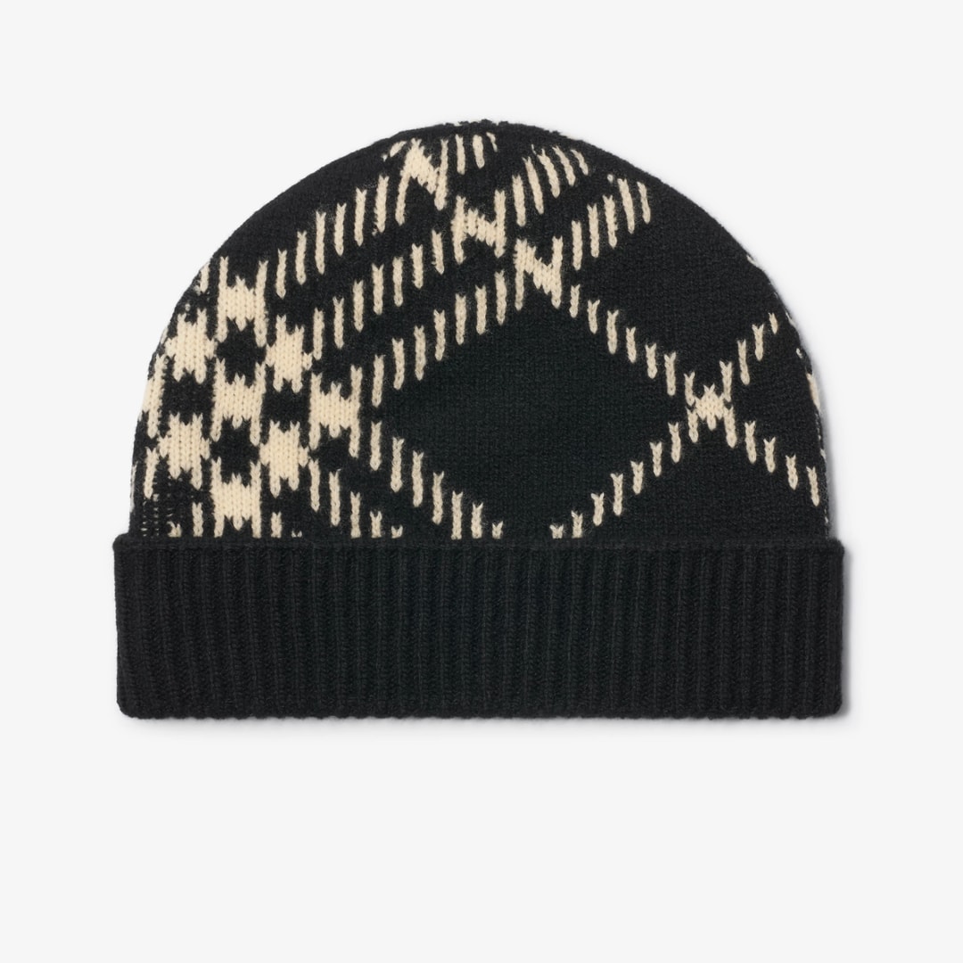Check Cashmere Blend Beanie burberry