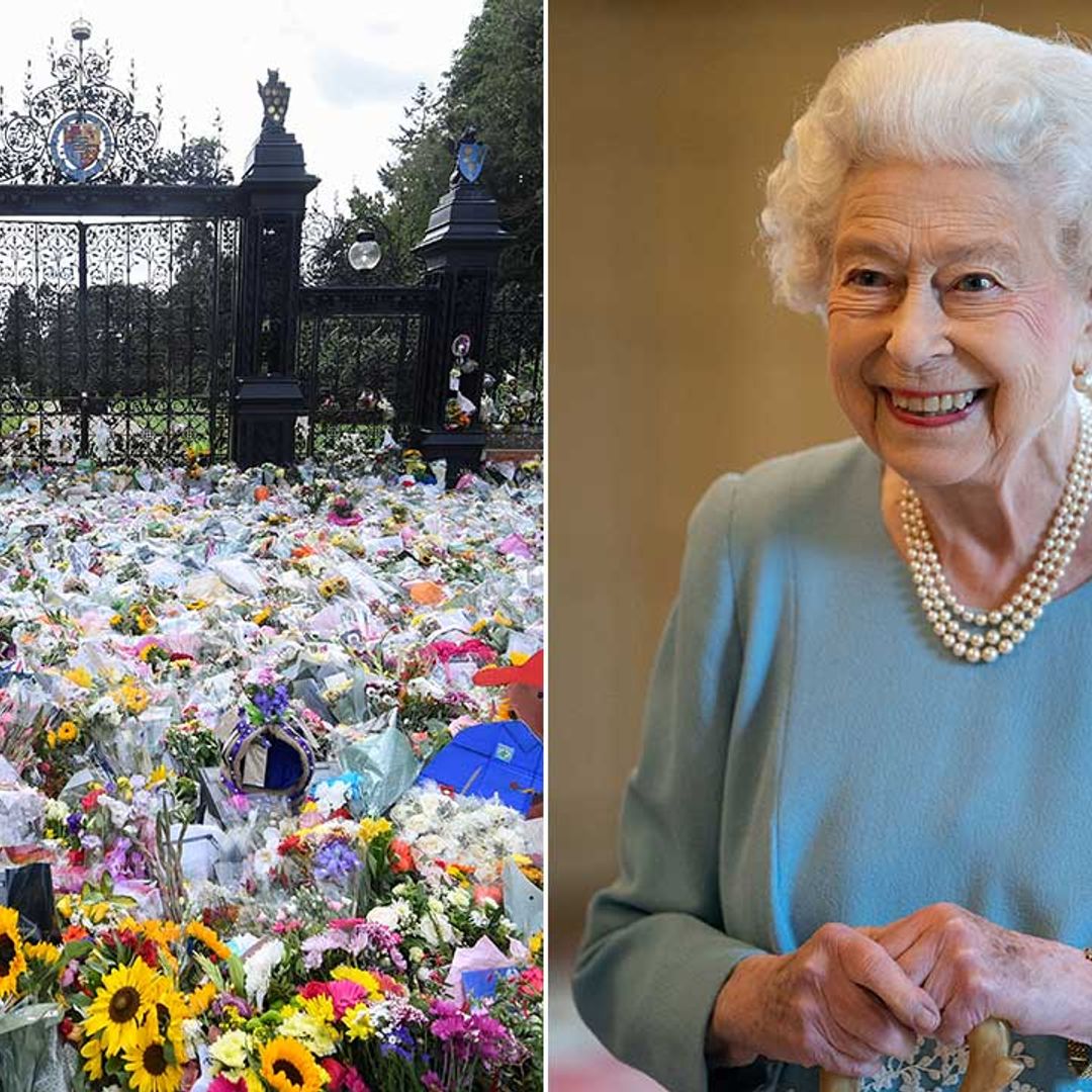 Floral tributes moved from the Queen's beloved royal residence after her funeral