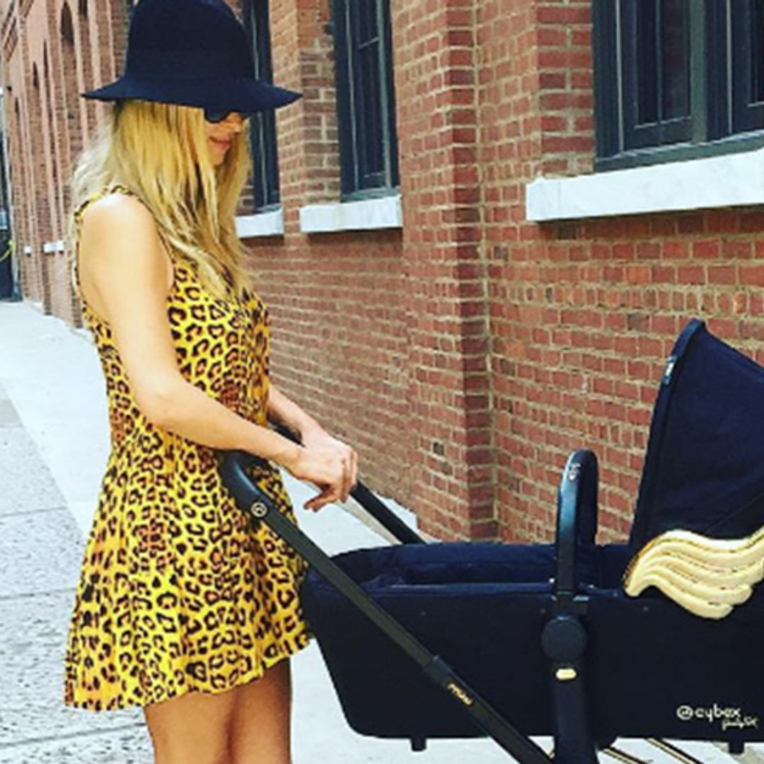 New mum Nicky Hilton's pram is just as stylish as she is