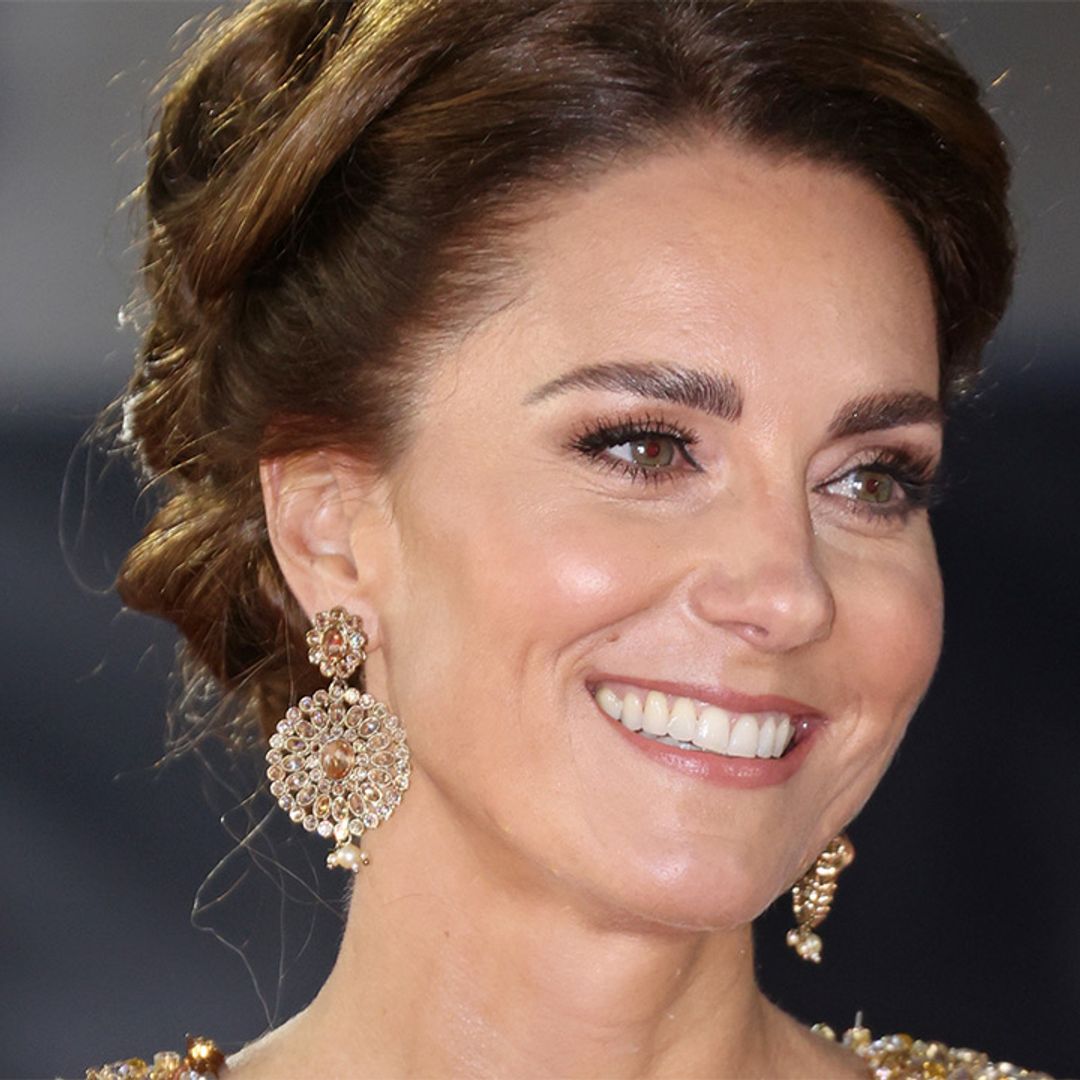Kate Middleton is the ultimate Bond girl in gold Jenny Packham gown at premiere