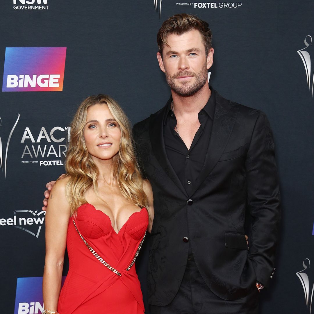 Chris Hemsworth and Elsa Pataky display matching ripped physiques in swimwear for family beach outing