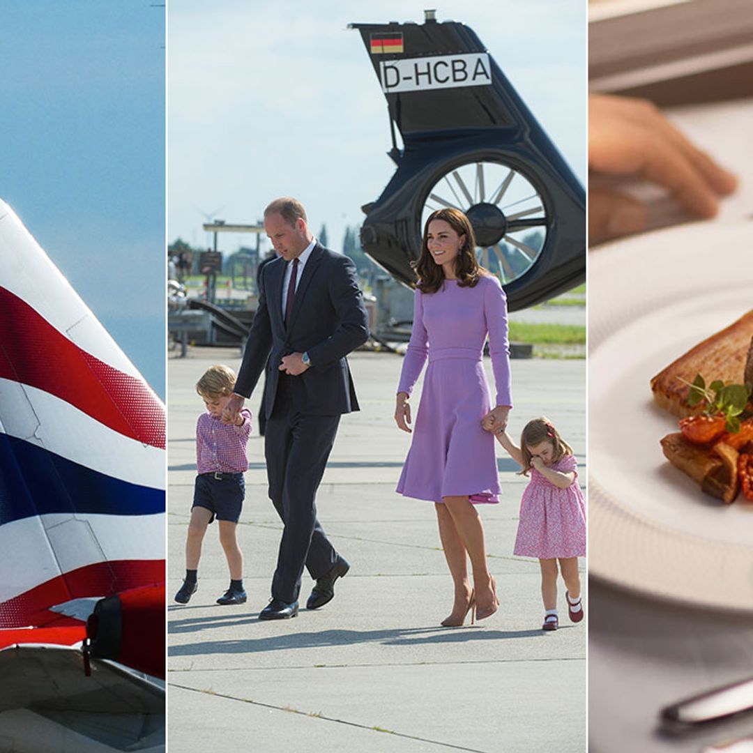 What do royals eat when they fly first class? See the £10,000 menu on British Airways flights