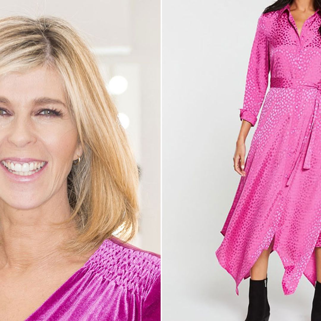 Kate Garraway colour-clashes her £12 pink dress with rainbow accessories