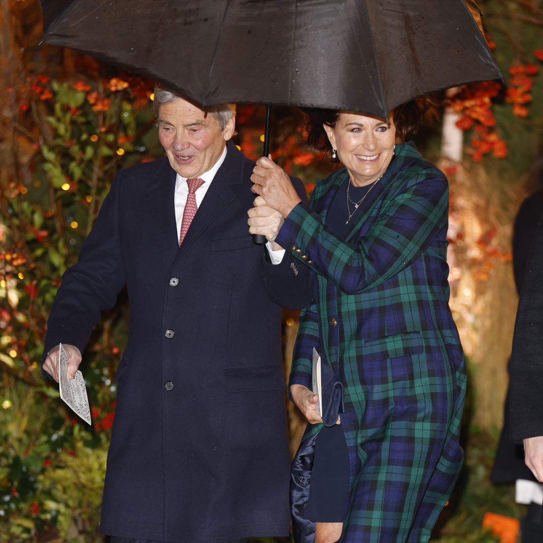 Carole and Michael Middleton show support for Kate at carol service